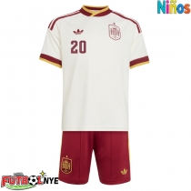 Camiseta España Pedri Gonzalez #20 Visitante Equipación para niños Mundial 2026 manga corta (+ pantalones cortos)